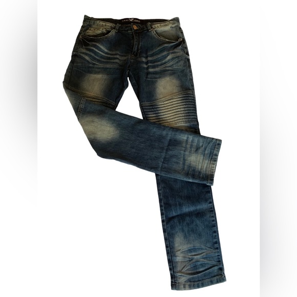 XRAY Other - X-RAY Mens Indigo Denim Jeans Pants Stretch Blue Jeans Moto 32 X 32